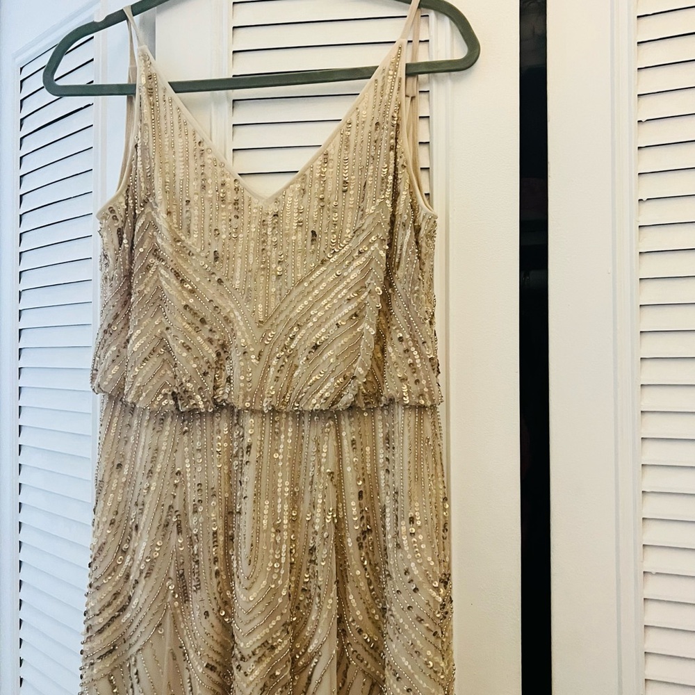 Elegant Gold Sequin Dress